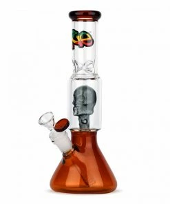 West Coast Gifts IRie 11" Dual Chamber Beaker W/ Skull Perc Irie Glass