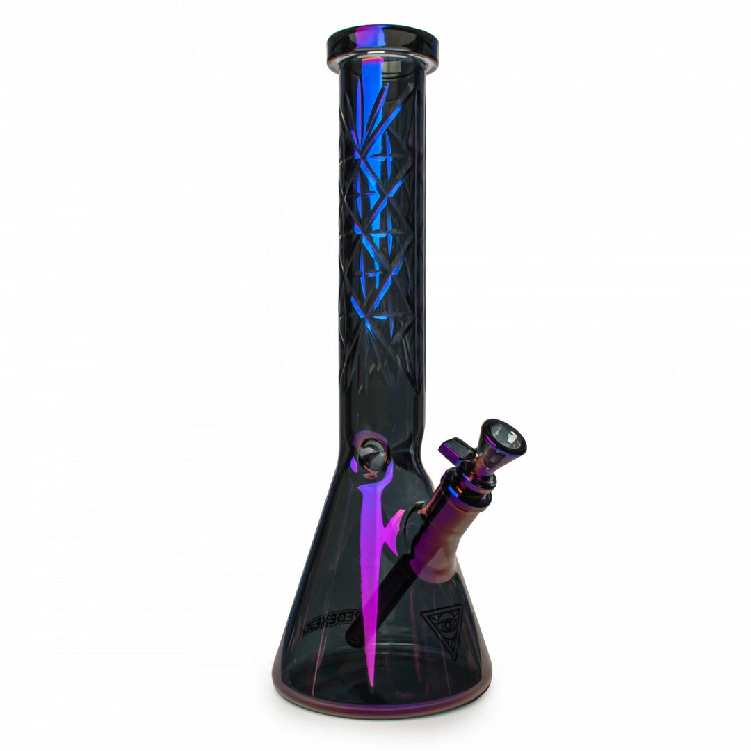 Flash Sale 🧨 West Coast Gifts Red Eye Tek 15" Tall 7mm Thick Hobstar Beaker Bong ❤️ 3 West Coast Gifts Red Eye Tek 15" Tall 7mm Thick Hobstar Beaker Bong