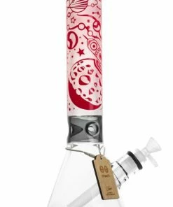 Cheech Glass 14" Tall Space Ship Sandblasted Beaker Bong New Arrivals