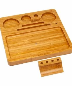 HBI Trays Raw Striped Bamboo Filling/Rolling Tray