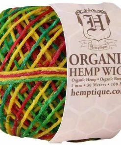 BOB Headquarters Hemptique Beeswaxed Variegated Hemp Cord Lighters And Hemp Wicks