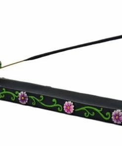 BOB Headquarters 10" Day Of The Dead Black Cat Incense Burner Incense And Incent Holders