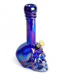 Deals ⭐ West Coast Gifts Skull Bongs - Platinum/Metallic By Retro Glass 🥰 5 West Coast Gifts Skull Bongs - Platinum/Metallic By Retro Glass