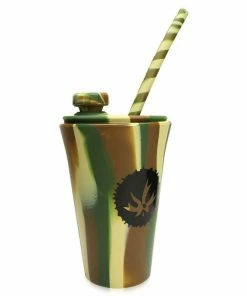 BOB Headquarters Piece Maker - Kommuter Water Pipe With Silipint - Silicone Drink Cup Topper W/ Cup Pipes