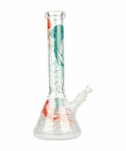 West Coast Gifts Red Eye 15" Tall Jellyfish Beaker Bong Red Eye Glass