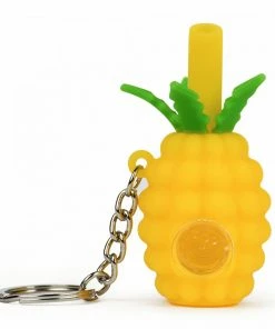 West Coast Gifts LIT™ Silicone 3" Pineapple Keychain Hand Pipe LIT Silicone