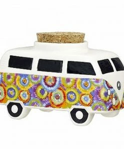 West Coast Gifts Storage Vintage Bus Ceramic Stash Jar