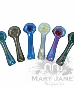 West Coast Gifts Red Eye Glass Solid Colour Glass Hand Pipe W/ Built-in Ash Catcher