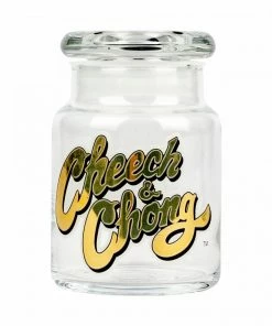 West Coast Gifts Cheech And Chong Gold Logo Pop Top Jar