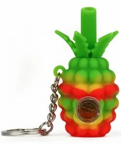 West Coast Gifts LIT™ Silicone 3" Pineapple Keychain Hand Pipe LIT Silicone