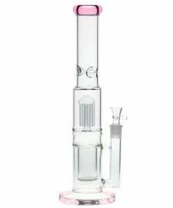 The Smokesman Bongs No Logo 16" Tall Honeycomb Drum To Tree Perc