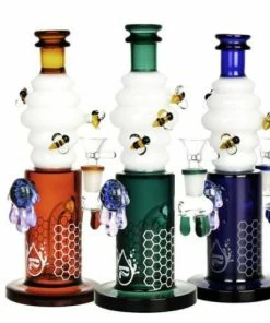 BOB Headquarters Pulsar 9.5" Killer Bee Rig With Disc Perc Pulsar Glass