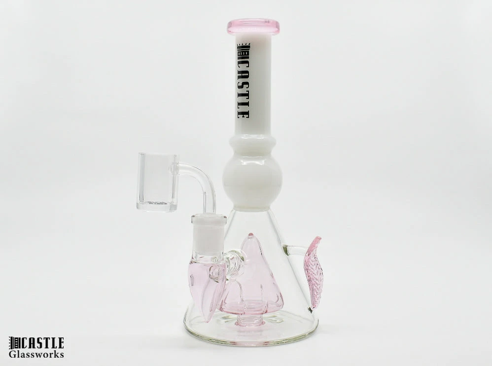 Best Pirce 💯 New Arrivals Castle Glassworks 8" Leafy Double Beaker Dab Rig 🌟 2 New Arrivals Castle Glassworks 8" Leafy Double Beaker Dab Rig