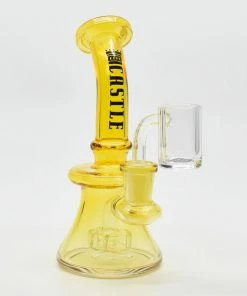 Castle Glassworks 7" Mini Showerhead Dab Rig (Assorted Colors)