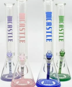 Castle Glassworks Logo Beaker Bongs New Arrivals