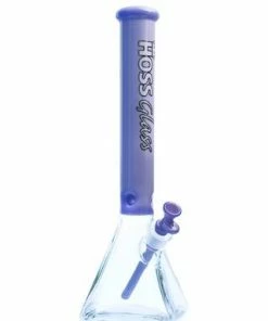 Hoss Glass Hoss Pyramid Beaker Bong Half Colored 18"