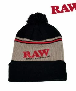 HBI Raw Black/Brown Pom Pom Hat