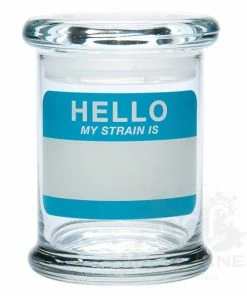 West Coast Gifts Storage 420 Science Clear Glass Pop-Top Jar - Hello Write & Erase