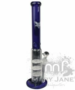 West Coast Gifts Red Eye Tek 20" Tall 7mm Thick Oil Can Bong W/ 3 Honeycomb Percs