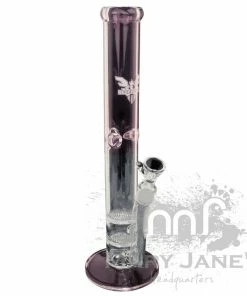 West Coast Gifts Red Eye Tek 17" Tall Oil Can Tube W/ Dual Honeycomb Percs Straight Tube Bong