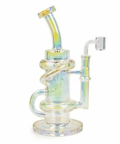 West Coast Gifts Red Eye Tek 9.5" Tall Metallic Terminator Finish Glitch Klein Recycler Dab Rig New Arrivals