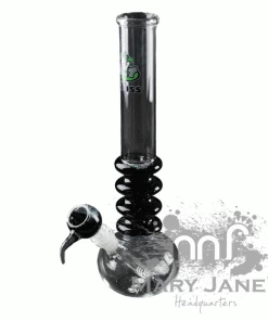 West Coast Gifts Lit Glass 14" Glass-on-Glass Sparkle Liquid Tube Bong W/Twist Ice Catcher Bongs