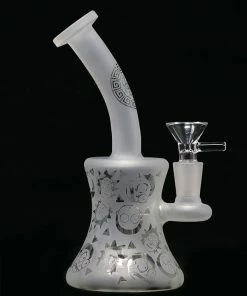 The Smokesman Nice Glass 8" Sandblasted Cartoon Bubbler