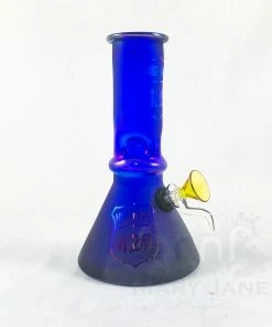 West Coast Gifts Retro Glass Metallic Hwy 420 Beaker Base Tube With Ice Pinch Bongs