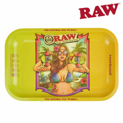 Cheapest 🌟 HBI Raw Girl Rolling Trays 🔥 2 HBI Raw Girl Rolling Trays