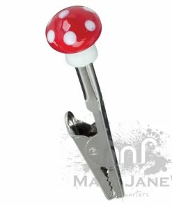 West Coast Gifts Glass Mushroom Roach Clips