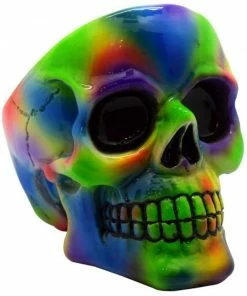 BOB Headquarters Tye Dye Skull Ashtray