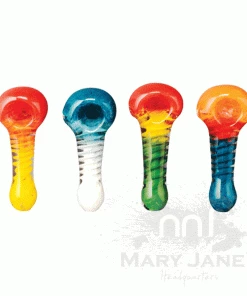 West Coast Gifts Red Eye Glass 3" Long Rainbow Twister Fritter Handpipe