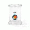 West Coast Gifts 420 Science Clear Glass Pop-Top Jar - ALL SEEING LEAF