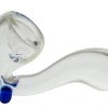 Puff Clear Sherlock Glass Pipe W/ Colour Dots