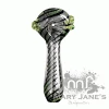 West Coast Gifts Red Eye Glass 4.5" Green UV Revillusion Hand Pipe W/ Black Accents