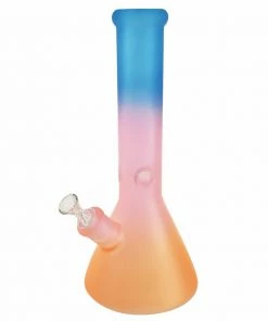 BOB Headquarters New Arrivals 13" 7mm Multi Colour Beaker Bong W/ Ice Pinch