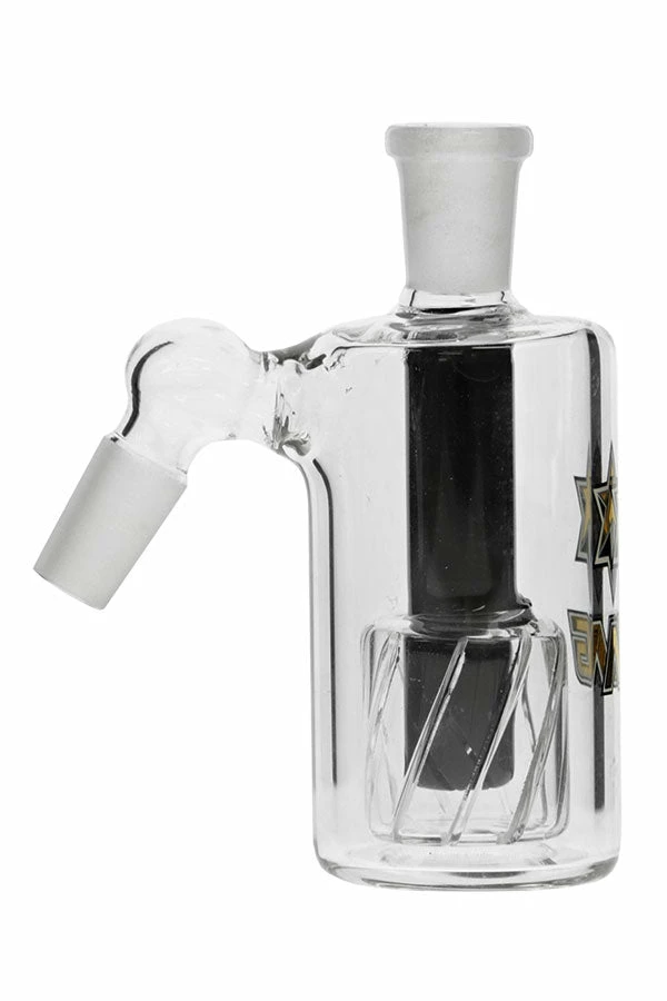 Wholesale 😍 The Smokesman Nice Glass Gridded Drum Perc Ashcatcher - 14mm 👍 2 The Smokesman Nice Glass Gridded Drum Perc Ashcatcher - 14mm