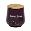 West Coast Gifts Sweet Stash Purple W/ Gold Ceramic Canister