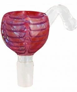 West Coast Gifts Red Eye Glass 14mm Glass-On-Glass Mushroom Pull-Out