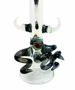 Puff Shine Glassworks 20" Black Squid Straight Tube Bong Bongs