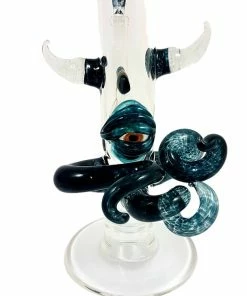 Puff Shine Glassworks 20" Blue Squid Straight Tube Bong New Arrivals