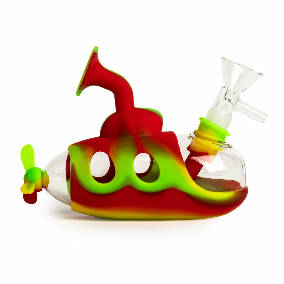 New 😉 West Coast Gifts LIT Silicone 5" Submarine Bubbler 🤩 2 West Coast Gifts LIT Silicone 5" Submarine Bubbler