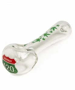 West Coast Gifts Red Eye Glass Highway 420 Hand Pipes W/ Collectable Tin