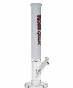 Hoss Glass 18" Straight Tube Bong With Colored Top
