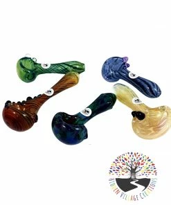 Local Art Hidden Village Creations Heady Twisted Frit Pipes