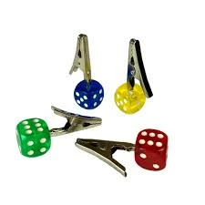 Maple Craft Inc. Colored Dice Roach Clips