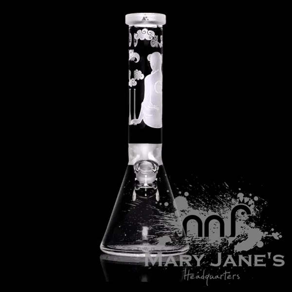 Hot Sale 💯 Milkyway Glass 14" Tall 9mm Glass Midnight Beaker Bong 😀 3 Milkyway Glass 14" Tall 9mm Glass Midnight Beaker Bong