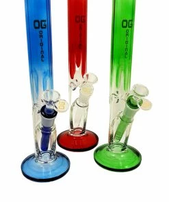 ACM Glass OG Glass 10" Tall Colour Straight Tube Bongs