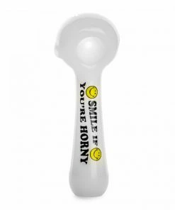 West Coast Gifts Cheech & Chong Glass 4.5" Smile If You're Horny Hand Pipe