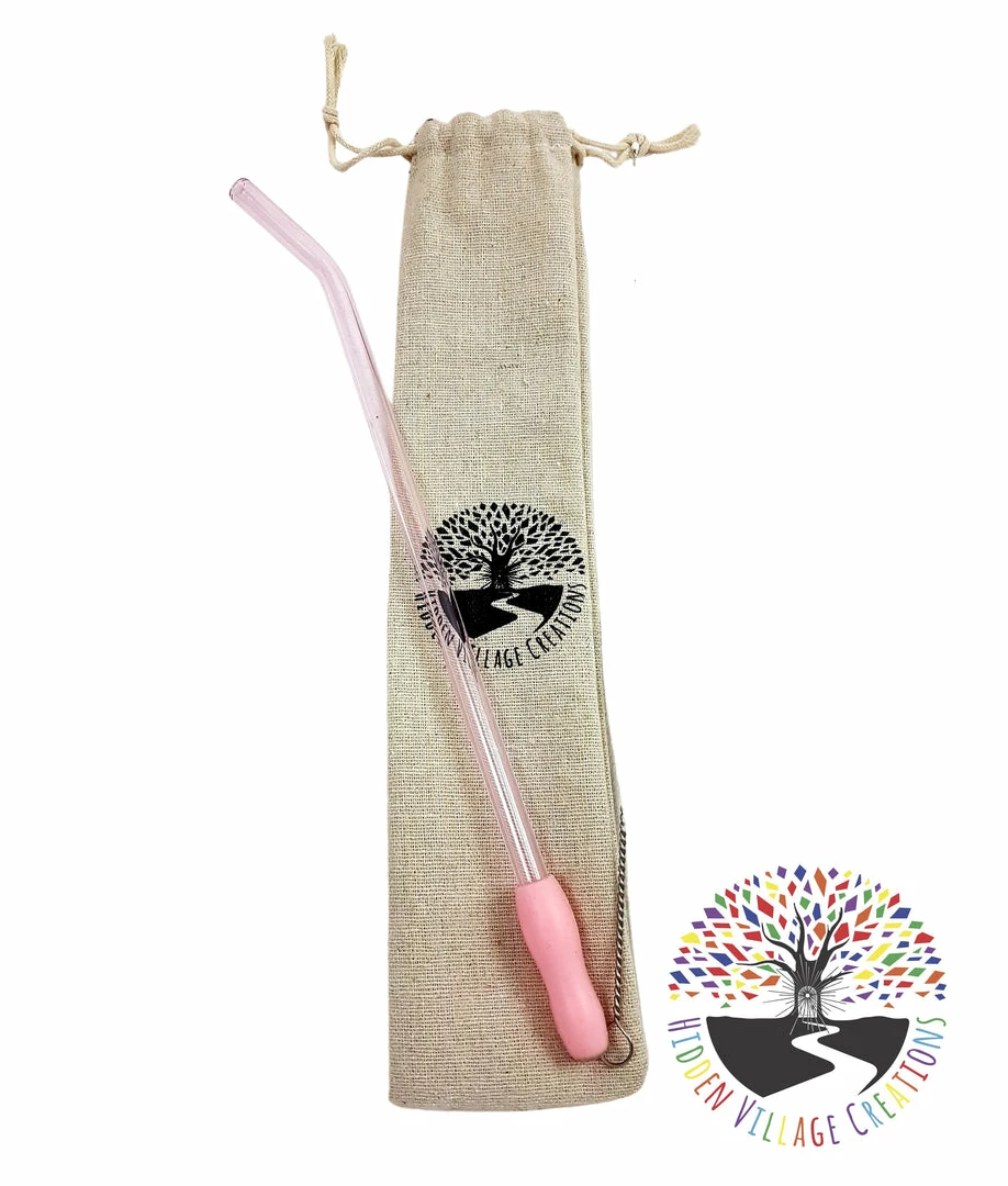 Outlet 🔔 Local Art Hidden Village Creations Glass Straws Local Glass ❤️ 2 Local Art Hidden Village Creations Glass Straws Local Glass